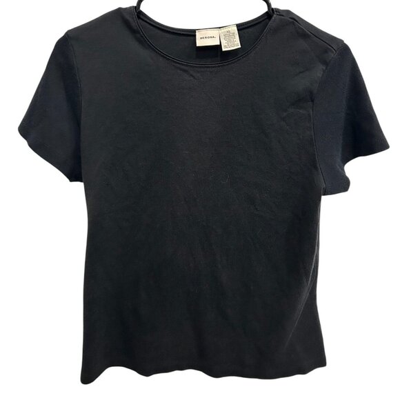 Merona Black Short Sleeve T Shirt XL Cotton Blend Versatile Comfortable Minimal - Picture 1 of 9